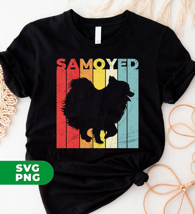 Samoyed Lover, Samoyed Silhouette, Retro Samoyed, Digital Files, Png Sublimation