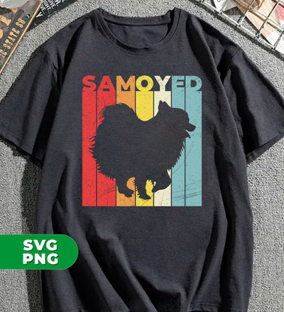 Samoyed Lover, Samoyed Silhouette, Retro Samoyed, Digital Files, Png Sublimation