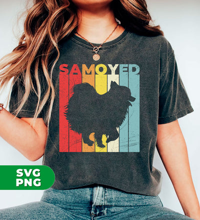 Samoyed Lover, Samoyed Silhouette, Retro Samoyed, Digital Files, Png Sublimation