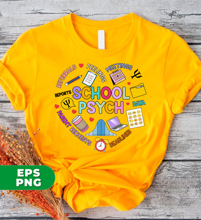 School Psych, Heart Psych, Parent Requests, Psych In School, Digital Files, Png Sublimation