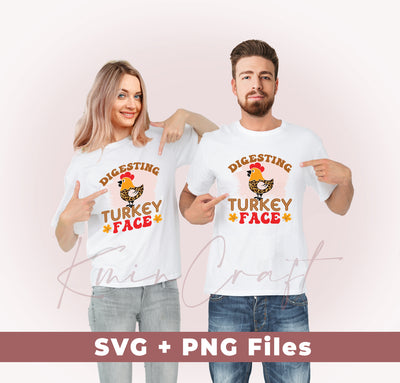 Digesting Turkey Face, Turkey's Day, Thanksgiving Chicken, Svg Files, Png Sublimation