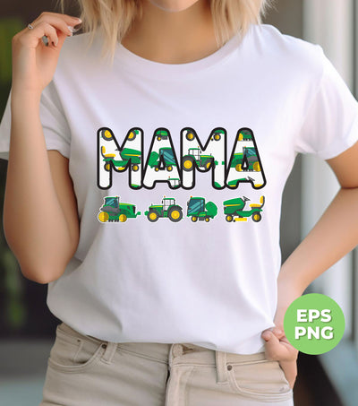 Mama Lover, Mother's Day Gift, Green Truck, Green Car, Digital Files, Png Sublimation