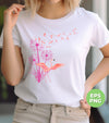 Dandelion Flamingo, Flamingoes Lover, Love Dandelion, Digital Files, Png Sublimation