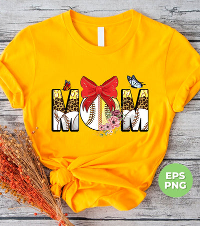 Mom Of Both, Mom Of Baseball, Softball Mom, Leopard Lover, Digital Files, Png Sublimation