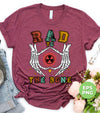 Rad To The Bone, Halloween Gift, Happy Halloween, Digital Files, Png Sublimation