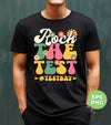 Rock The Test, Test Day, Teacher Gift, Love School, Groovy Test, Digital Files, Png Sublimation