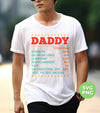 Daddy Daily Value, Father's Day Gift, Love Father, Dad Gifts, Digital Files, Png Sublimation