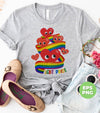 LGBT Pride, Love LGBT, Pride Month, Heart And Rainbow, Digital Files, Png Sublimation