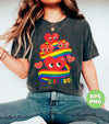 LGBT Pride, Love LGBT, Pride Month, Heart And Rainbow, Digital Files, Png Sublimation