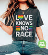 Love Knows No Race, LGBT Day Gift, Pride Month, Digital Files, Png Sublimation