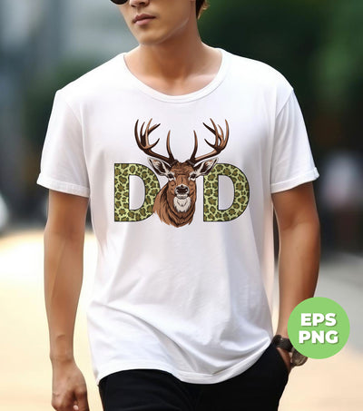 Dad Lover, Deer Head, Leopard Dad, Father's Day Gifts, Digital Files, Png Sublimation