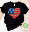 July 4th, American Flag, American Heart, Leopard America, Digital Files, Png Sublimation