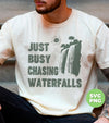 Just Busy Chasing Waterfalls, Love Waterfalls, Natural Lover, Digital Files, Png Sublimation