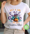 Just A Girl Who Loves Pumpkin Spice, Raccoon Hold Pumpkin, Digital Files, Png Sublimation