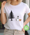 Snowman With Capypara, Cute Squirrel, Xmas Tree, Digital Files, Png Sublimation