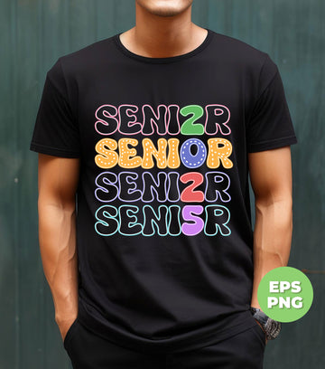 Senior 2025, Retro Graduation, Class Of 2025, High School 2025, Back To School, Digital Files, Png Sublimation