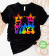 3rd Grade Vibes, Colorful Good Vibes, Tie Die, Teacher Lover, Digital Files, Png Sublimation