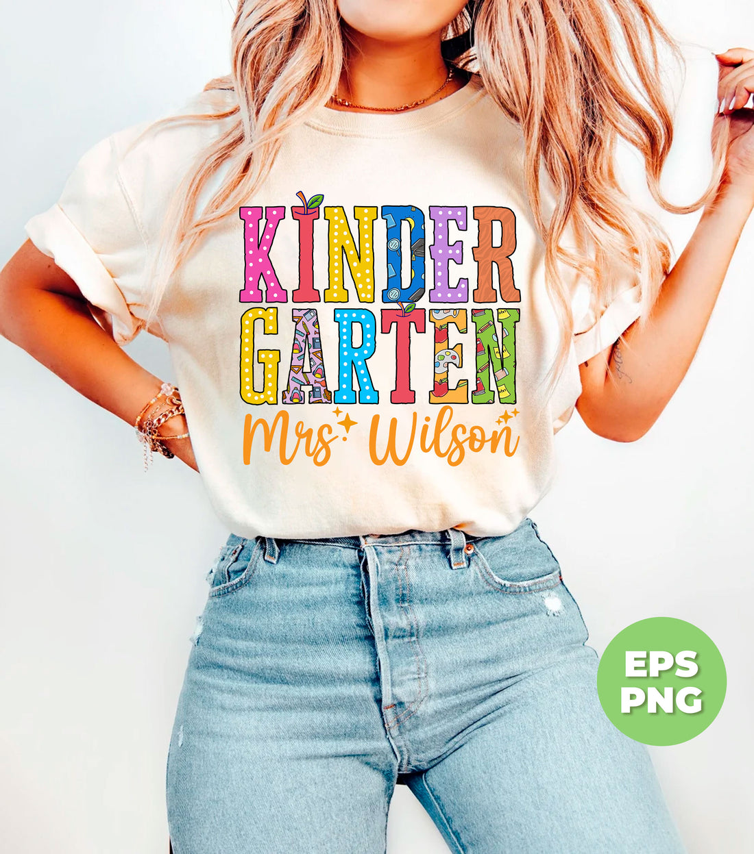 Custom Name, Personalized Teacher Name, Kindergarten Teacher, Teacher Appreciate, Gift For Teacher, Digital Files, Png Sublimation