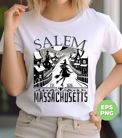 Salem Massachusetts, Witch Lover, Hocus Pocus, Happy Halloween, Salem Gift, Digital Files, Png Sublimation