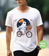 Halloween Ghost, Cute Ghost, Ghost Rider, Ride A Bike, Spooky Season, Happy Halloween, Digital Files, Png Sublimation