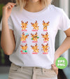 Retro Christmas, Reindeer Rudolph, Groovy Christmas, Merry Vibes, Trendy Xmas, Christian Gift, Digital Files, Png Sublimation