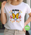 Jesus, The Way, The Truth, The Life, Jesus Butterfly, Butterfly With Flower, Christian Gift, Digital Files, Png Sublimation