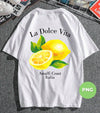 La Dolce Vita, Amalfi Coast Italia, Yellow Lemon, Italian Gift, Amalfi Gift, Italy Souvenir, Digital Files, Png Sublimation