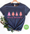 Merry Christmas, Trendy Christmas, Pinky Christmas Tree, Digital Files, Png Sublimation