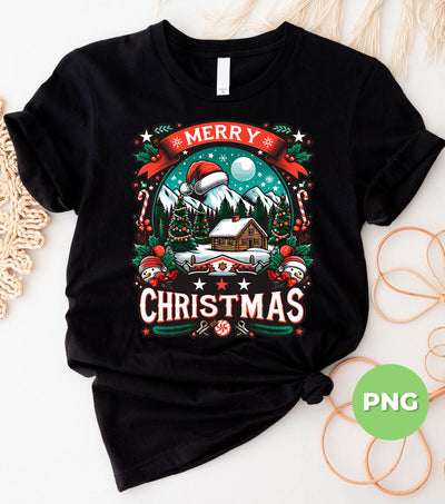 Merry Christmas, Trendy Christmas, Gingerbread House, Mountain Wear Xmas Hat, Digital Files, Png Sublimation