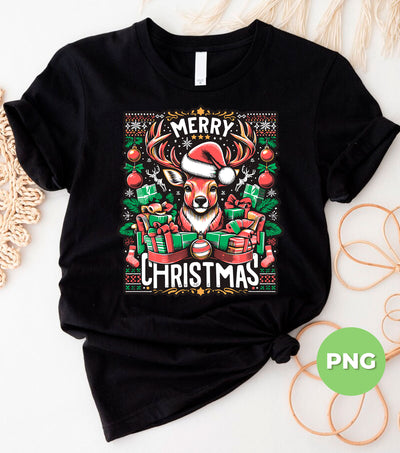 Merry Christmas, Reindeer Xmas, Christmas Pattern, Xmas Ball, Digital Files, Png Sublimation