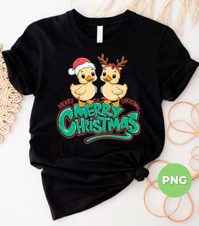 Merry Christmas, Duck Couple, Baby Ducks, Cute Christmas, Digital Files, Png Sublimation