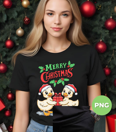 Cute Ducks, Merry Christmas, Trendy Christmas, Funny Baby Goose, Digital Files, Png Sublimation