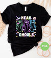 Mean Ghouls, Happy Halloween, Neon Halloween, Cute Boo, Digital Files, Png Sublimation