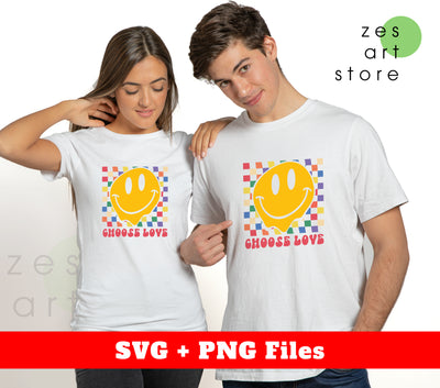 Choose Love, Good Vibes, Groovy Smile, Groovy Love Svg, Svg Files, Png Sublimation