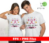 Butterfly And Ribbon, In October We Wear Pink, Cancer Awareness, Svg Files, Png Sublimation