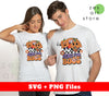 Here For Boos, Halloween Pumpkin, Groovy Spooky, Svg Files, Png Sublimation