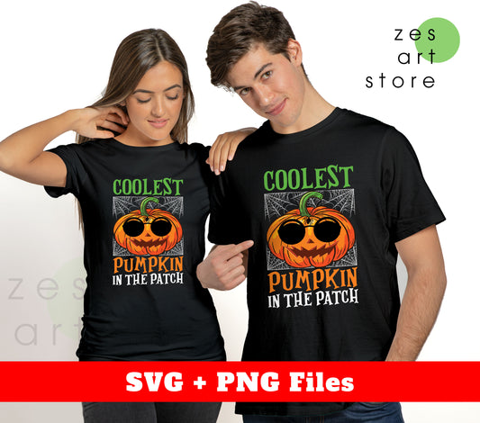 Coolest Pumpkin In The Patch, Halloween Pumpkin, Svg Files, Png Sublimation