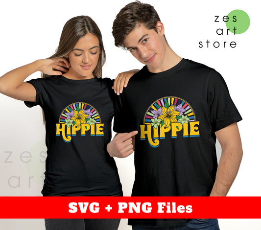 Hippie, Hippie Flower, Retro Hippie, Hippie Style, Svg Files, Png Sublimation