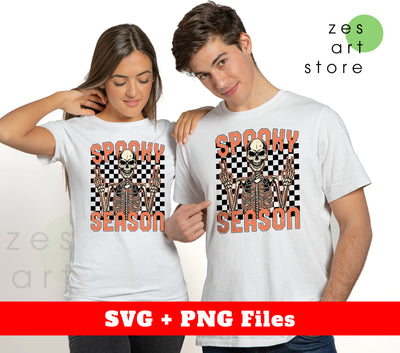 Spooky Season, Halloween Skeleton, Groovy Halloween, Digital Files, Png Sublimation