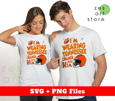 I'm Wearing Tennessee Orange For Him, Orange Hamlet, Digital Files, Png Sublimation