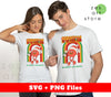 Christmas Is In The Air, Be Groovy And Bright, Rainbow, Digital Files, Png Sublimation