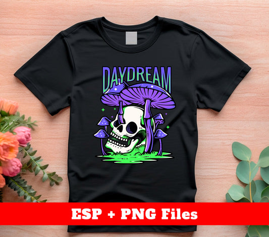 Daydream Psychology, Psychology Skull, Psychology Mushroom, Digital Files, Png Sublimation