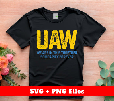 Celebrate solidarity with the UAW community with these versatile digital files! Use them to show your support, create inspiring posters or add a touch of unity to your designs. Spread the message of togetherness and make a statement with these high-quality, professional files.