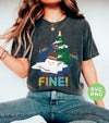 It's Fine, Everything's Fine, Melting Snowman Under Xmas Tree, Svg Files, Png Sublimation