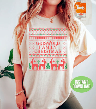 Griswold Family Christmas, Christmas Pattern, Red Deer, Trendy Christmas, Svg Files, Png Sublimation