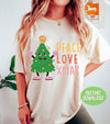 Peace Love Xmas, Merry Christmas, Funny Xmas Tree, Trendy Christmas, Png Sublimation