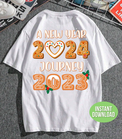 A New Year 2024, Journey 2023, Happy New Year 2024, Png Sublimation