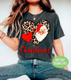 Santa Claus In Heart, Leopard Heart, Love Christmas, Trendy Christmas, Png Sublimation