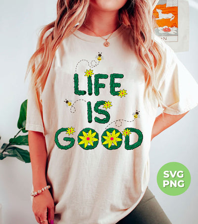 Life Is Good, Bee Harder, Love Bee, Love Cactus, Cactus Lover, Png Sublimation