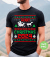 Merry Xmas, Happy New Year, Happy 2024, Christmas Display Style, Png Sublimation